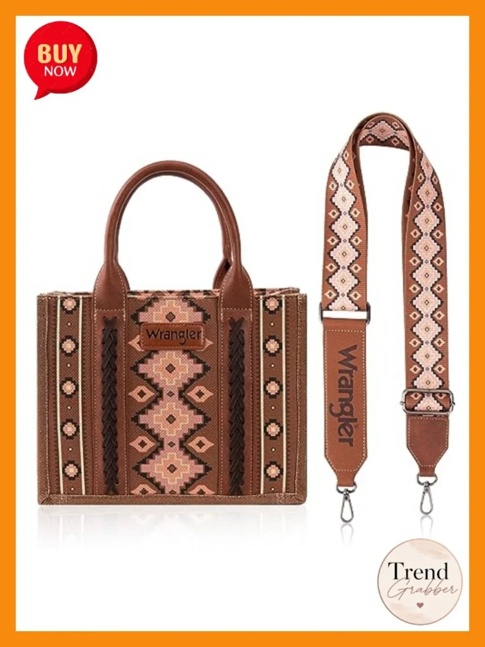 Aztec Print Hobo Bag with Guitar Strap